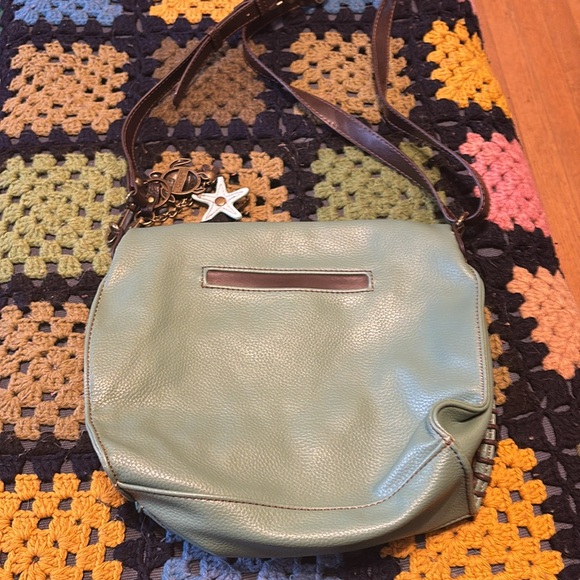 Chala Charming Convertible Green Crossbody Bag Pleather - Picture 2 of 5